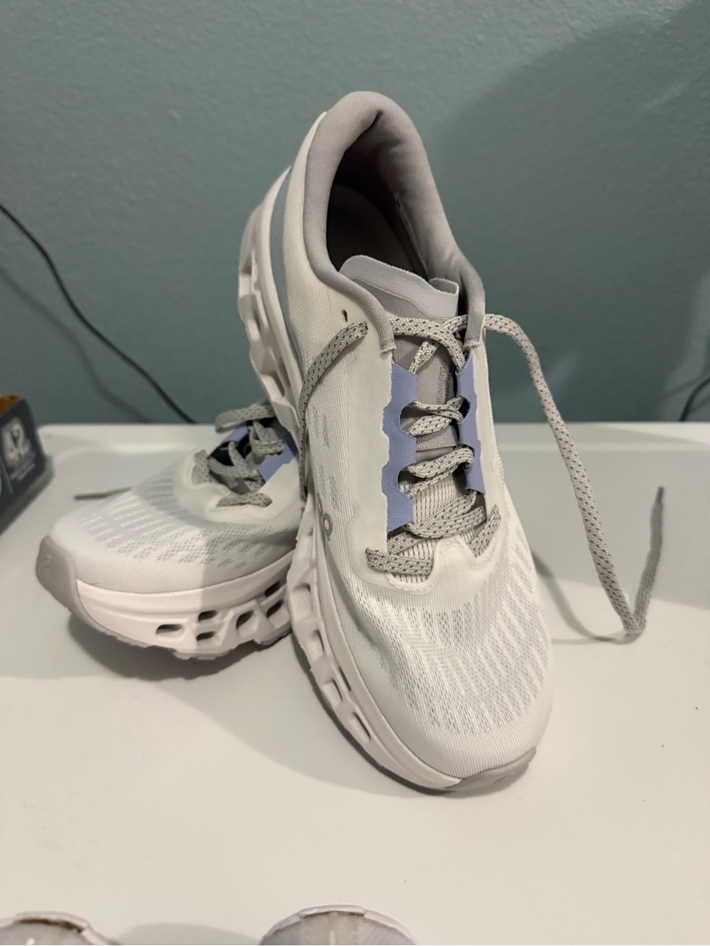 On Running Cloudmonster 3 Lightweight Running Shoes - White/Frost - Picture 3 of 6